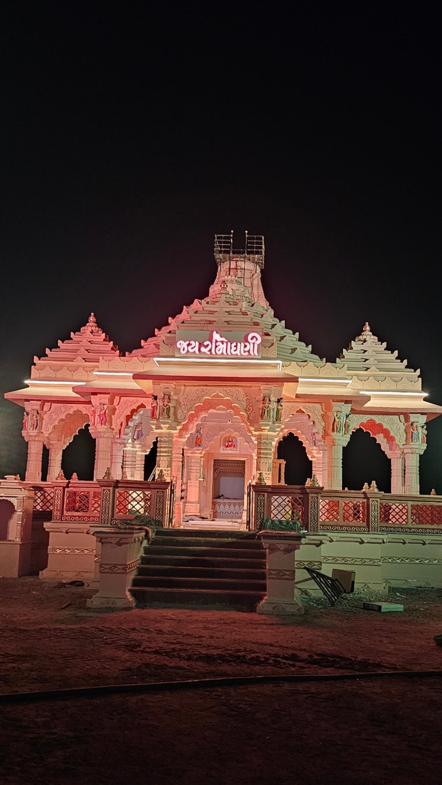 Jay Ramodhani Temple — Façade Illumination – temple façade lighting project